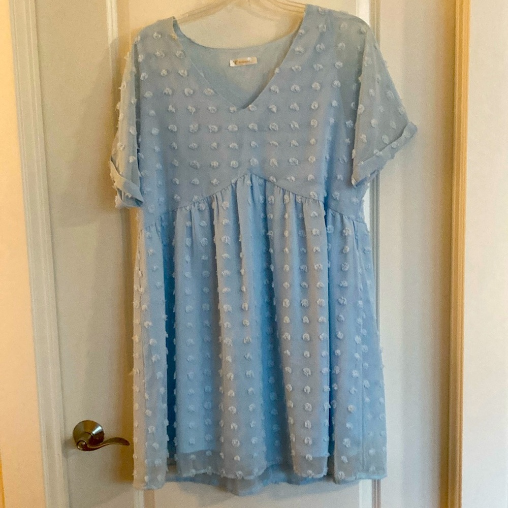 Sweet Sky Blue Mini Dress